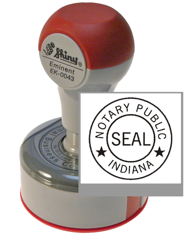 PreInked Indiana Notary Seal Stamps Shiny Eminent EK0043 from
