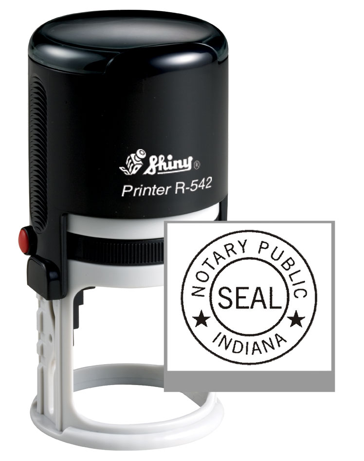 SelfInking Indiana Notary Seal Stamps Shiny R542 from Indiana