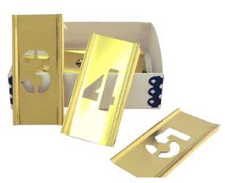 Brass Stencil Figure Sets with 6" Numbers are durable, reusable, inter-locking, and perfect for industrial, office, and home applications and projects.