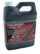 Choose Marsh Rolmark Stenciling Ink for permanent, waterproof, fast drying marks. Good for most all surfaces. Use in fountain rollers & brushes or roller & pad.