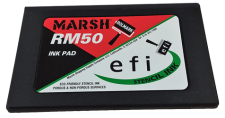 Use Marsh RM50 Rolmark 4" x7" Ink Pad with Marsh Rolmark Ink and Rollers for dependable, economical stenciling.