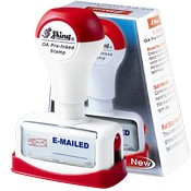 Pre-inked E-MAILED stamp makes it easy to make thousands of imprints without writer's cramp! Low-cost message and symbol stamps are perfect for home and office. Fast shipping!