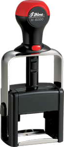 Shiny H-6000 Heavy Duty Self-Inking stamp for durability. Plastic and metal construction create a high quality rubber stamp for tough jobs. Order online!