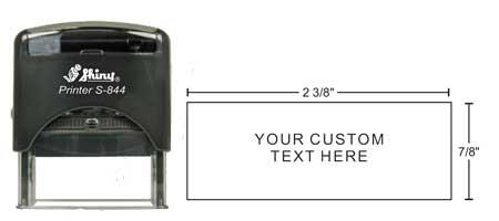 24482 Shiny S-844 Self Inking Stamp is great for address stamps, check deposit stamps (FDO stamps), or custom character stamps. Up to 5 lines of text.