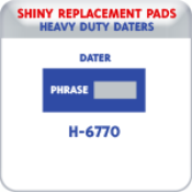 Indiana Stamp sells the complete line of Shiny brand products, including H-6770 replacement pads.