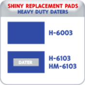 Indiana Stamp sells the complete line of Shiny brand products, including H-6003,H-6103,HM-6103 replacement pads.