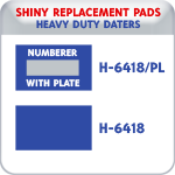 Indiana Stamp sells the complete line of Shiny brand products, including H-6418/PL, H-6418/DN replacement pads.