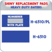 Indiana Stamp sells the complete line of Shiny brand products, including H-6510, H-6510/PL replacement pads.
