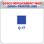 Indiana Stamp sells replacement pads for many brands, including Cosco Printer Q-17s.