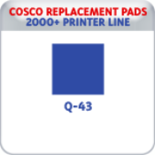 Indiana Stamp sells replacement pads for many brands, including Cosco Printer Q-43.