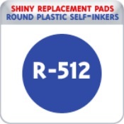 Indiana Stamp sells the complete line of Shiny brand products, including R-512 replacement ink pads.