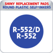Indiana Stamp sells the complete line of Shiny brand products, including R-552 and R-542D replacement pads.