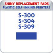Indiana Stamp sells the complete line of Shiny brand stamping products, including replacement pads for Shiny S-300,S-303,S-304,S-309 plastic self-inking stamps.