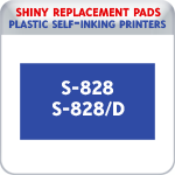 Indiana Stamp sells the complete line of Shiny brand products, including S-827 and S-828D replacement pads.