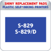 Indiana Stamp sells the complete line of Shiny brand products, including S-829 and S-829D replacement pads.