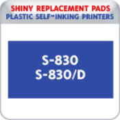 Indiana Stamp sells the complete line of Shiny brand products, including S-830, S-830D, & S-857 replacement pads.