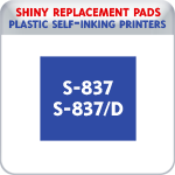 Indiana Stamp sells the complete line of Shiny brand products, including S-837 and S-837D replacement pads.