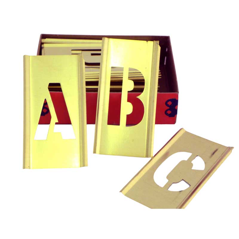 Brass Stencils Letter Set