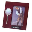 rosewood finished picture frame with golf ball and tee, high gloss rosewood frame, tropar, airflyte, engravable brass plate, personalized gifts