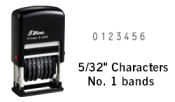Shiny S-409 Numbering Stamp is great for stamping number sequences that may change frequently. Has 6 bands that allow you to easily change the stamp information.