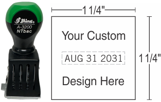 Shiny brand S-3200-5 non-self-inking date stamps are great for home and office. Die Plate allows you to add custom text or artwork.
