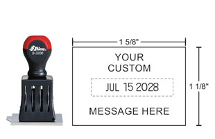 Shiny brand S-3200-1 non-self-inking date stamps are great for home and office. Die Plate allows you to add custom text or artwork.