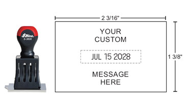 Shiny brand S-3200-2 non-self-inking date stamps are great for home and office. Die Plate allows you to add custom text or artwork.