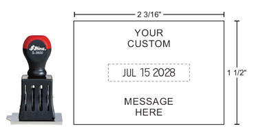 Shiny brand S-3300-3 non-self-inking date stamps are great for home and office. Die Plate allows you to add custom text or artwork.