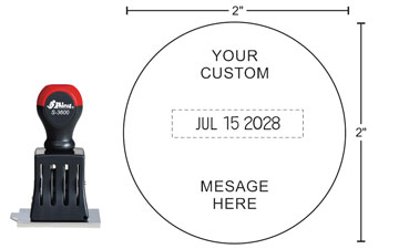 Shiny brand S-3200-1 non-self-inking date stamps are great for home and office. Die Plate allows you to add custom text or artwork.