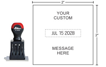 Shiny brand S-3600-7 non-self-inking date stamps are great for home and office. Die Plate allows you to add custom text or artwork.