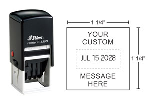 Indiana Stamp carries the full line of Shiny brand stamps, including the S-530D self-inking date stamp. Covered date bands keep hands clean. Order online!