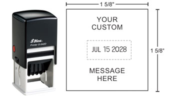 Indiana Stamp carries the full line of Shiny brand stamps, including the S-542D self-inking date stamp. Covered date bands keep hands clean. Order online!