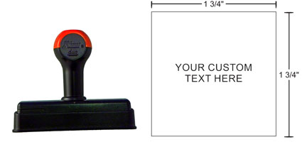 3/4" x 3/4"  CUSTOM RUBBER STAMP YOUR INFO LOGO TO USE WITH STAMP PAD