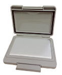 Versatile Ink Pad for both solvent and water base inks. Rubber band and snap lock for safe and tight sealing closure. Great pad for all your projects. 2.5" x 4"