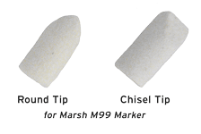 Indiana Stamp sells replacement tips for Marsh M99 Markers. Lengthen the life of your markers!