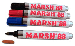 M88 Industrial Dye Type Markers for bold, fast dry, waterproof, fade-resistant marks on most surfaces. Economical choice, long-lasting, dependable marker.