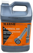 Marsh 'K' Stencil Ink is used for making permanent and waterproof marks / prints on porous surfaces like paper, cardboard, wood, cartons and more.