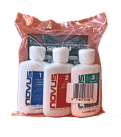 For a professional finish, use Novus Plastic Polishing Kit with No. 1, 2, 3. Clean & Repair plastic on sneeze guards, plastic barriers, & more. Leaves a clear shine.