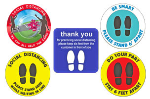 Floor & Window Labels, Stickers, Decals help promote social distancing and safety guidelines at you business. Made in & ships from Fort Wayne, Indiana. Buy online!