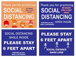 Floor & Window Labels, Stickers, Decals help promote social distancing and safety guidelines at you business. Made in & ships from Fort Wayne, Indiana. Buy online!