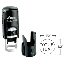 Indiana Stamp carried the complete line of Shiny brand stamps, inlcuding this round R-512 self-inking hand stamp.