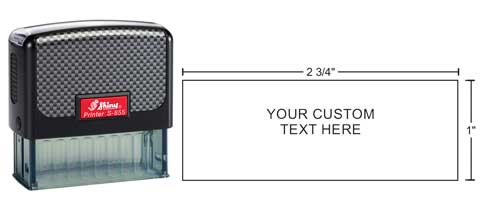 Shiny S-855 is a versatile stamp, size 1" x 2 3/4". Perfect for notary seal stamps, address stamps, and more. Same or Next Day Shipping on most orders.