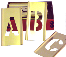 Brass Stencils Letter Set