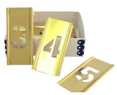 Brass Stencil Figure Sets with 5" Numbers are durable, reusable, inter-locking, and perfect for industrial, office, and home projects.